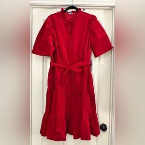 NWT Red Draper James Dress w/ belt. Cotton & Spandex w/ a Rayon Liner. Size 1X.